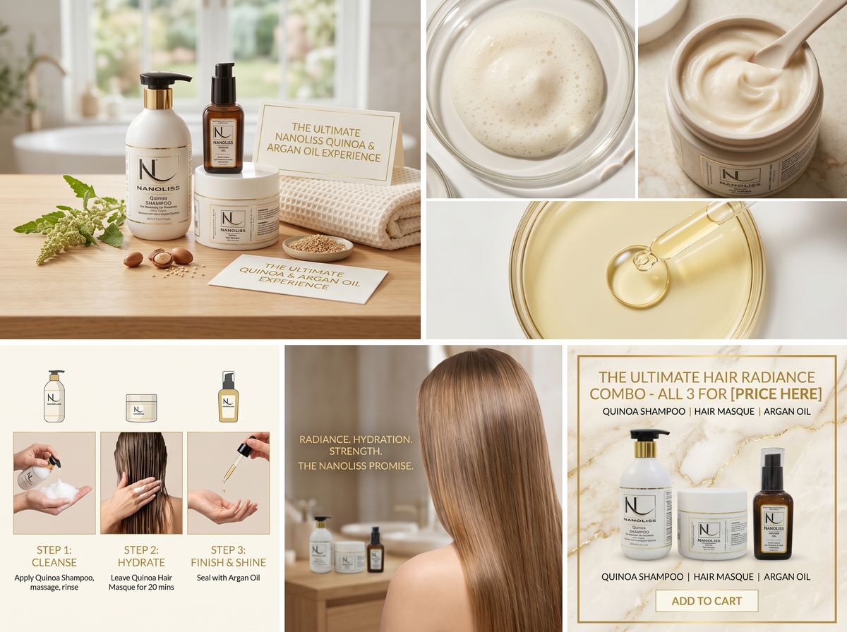 Nanoliss product routine collage
